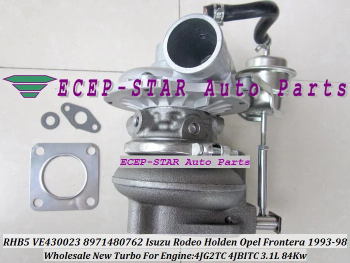 Бесплатная доставка RHF5 VI95 8971480762 турбо для ISUZU Holden Rodeo Trooper Opel Frontera 4JB1 4JB1TC 2.8L 4JG2TC 4JG2T