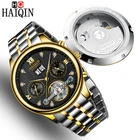 Часы наручные HAIQIN мужские с турбийоном, брендовые Роскошные деловые спортивные водонепроницаемые