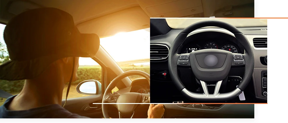 MEWANT черный искусственный кожаный чехол рулевого колеса автомобиля для Seat Leon(Cupra) MK2 1P 2009-2012