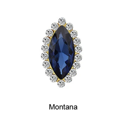 montana Хит, 5x10 мм стразы из хрустального стекла, золотые стразы для шитья, кристаллы и камни, Стразы для шитья - Цвет: montana