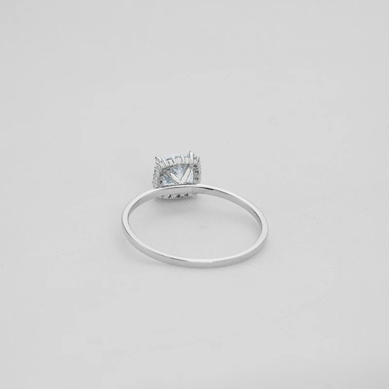 Кольцо женское из серебра 0 5 карат с подушкой|cushion cut|925 sterling silver ringsterling rings |