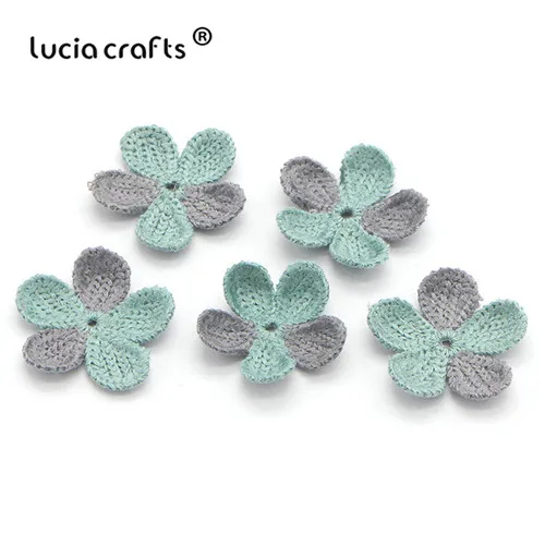 C12 Gray Green 10pcs 10 шт./13 шт. 35 мм шерстяные цветы Пришивные патчи для домашнего декора вечерние материалы ручной работы аксессуары B0104 - Цвет: C12 Gray Green 10pcs
