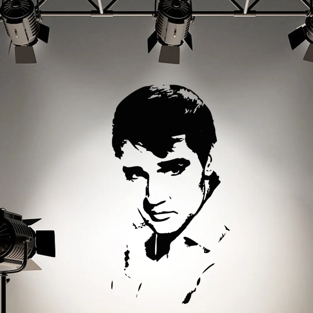 

Настенная Наклейка ELVIS PRESLEY для детских комнат-Виниловая наклейка силуэт настенная живопись Бесплатная доставка Elvis7