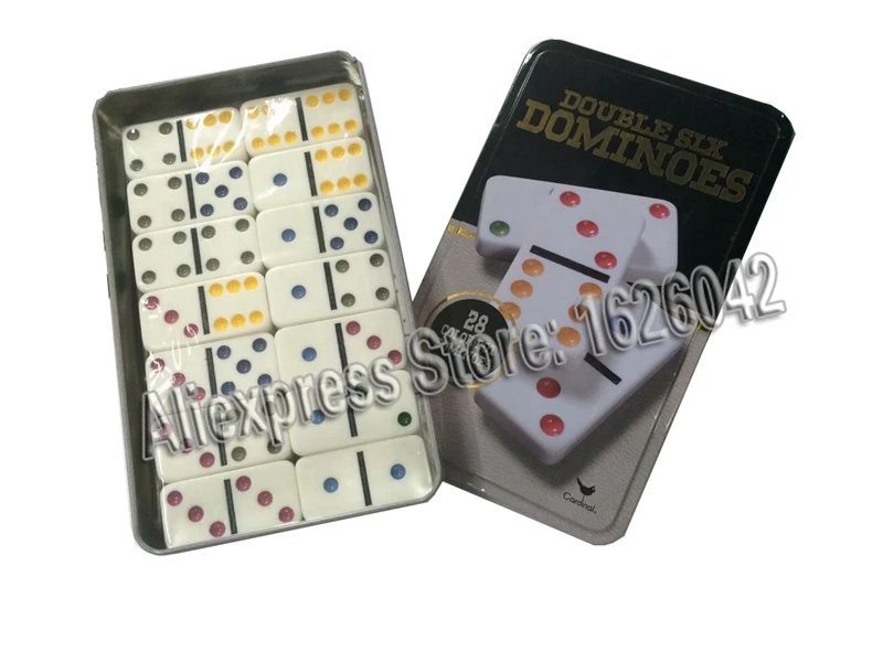 Светящееся невидимое домино с УФ-чернилами для контактных линз Gamble Cheat Double Six Dominoes