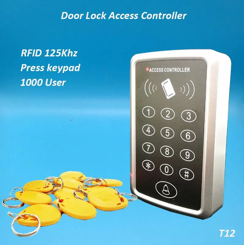 Yellow Keyfobs 125 кГц Rfid система контроля доступа карта дверной замок управление Лер клавиатура дверной контроль - Цвет: Yellow Keyfobs