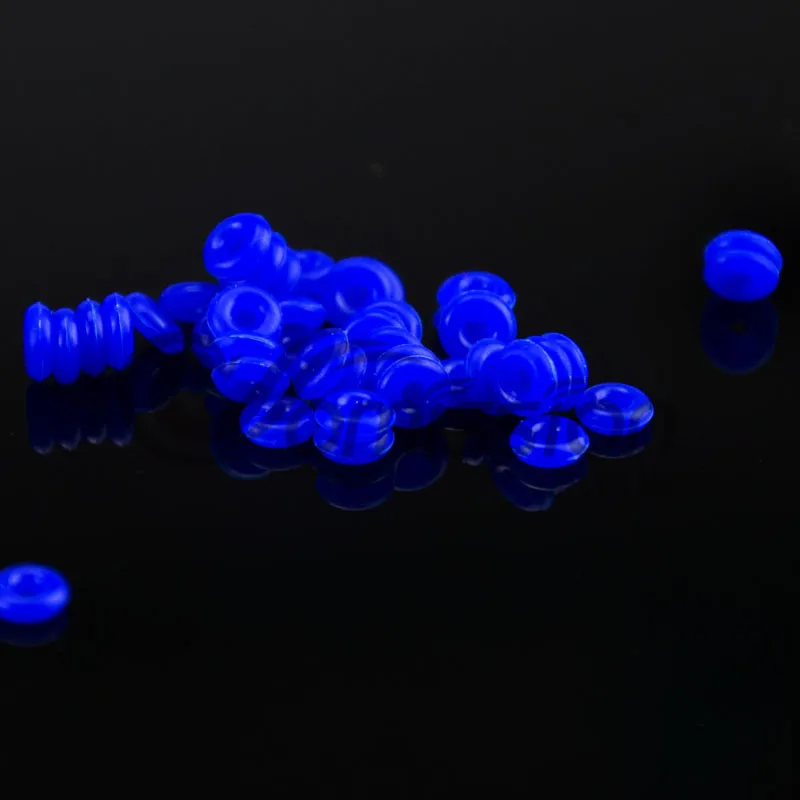 solid sapphire 50 шт./лот, красочные DIY аксессуары, силиконовые резиновые разделители для ювелирных изделий, фиксаторы, Клипсы из бисера, подходят для браслетов Pandora - Цвет: solid sapphire
