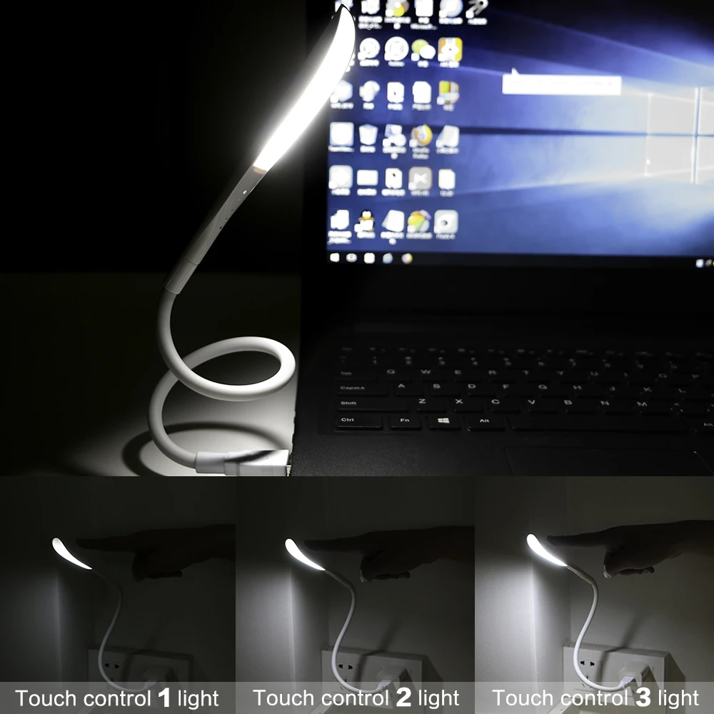 Сенсорный экран с регулируемой яркостью гибкая USB светодиодный глаз Уход за глазами чтение светильник регулируемый светодиодный сплошной настольная лампа для ноутбука Спальня исследование светильник Инж