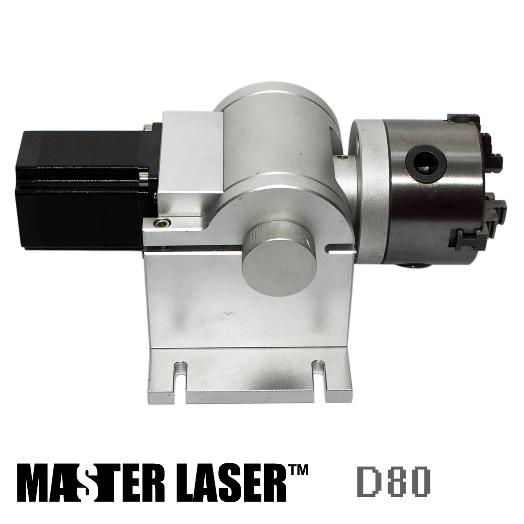 Лазерный маркировочный гравировальный станок вращающийся крепеж 80 мм патрон