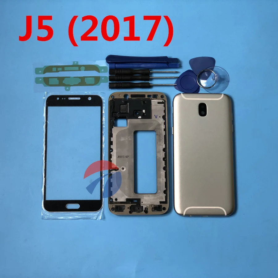 Полный Корпус ЖК-панель чехол батарея задняя панель батарея для Samsung Galaxy J5 j530 J530F+ внешнее стекло+ наклейка+ инструмент