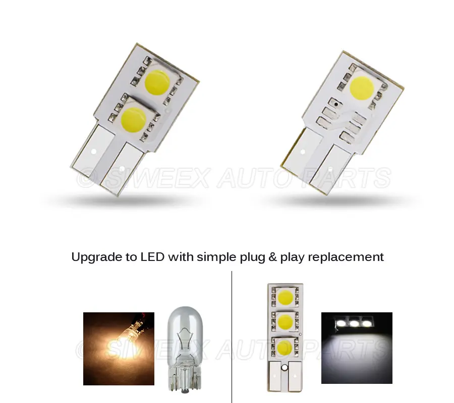 T10 Led w5w 1smd/2smd/3smd 5050 Лампа для чтения неполярсветильник льник лампа номерного знака