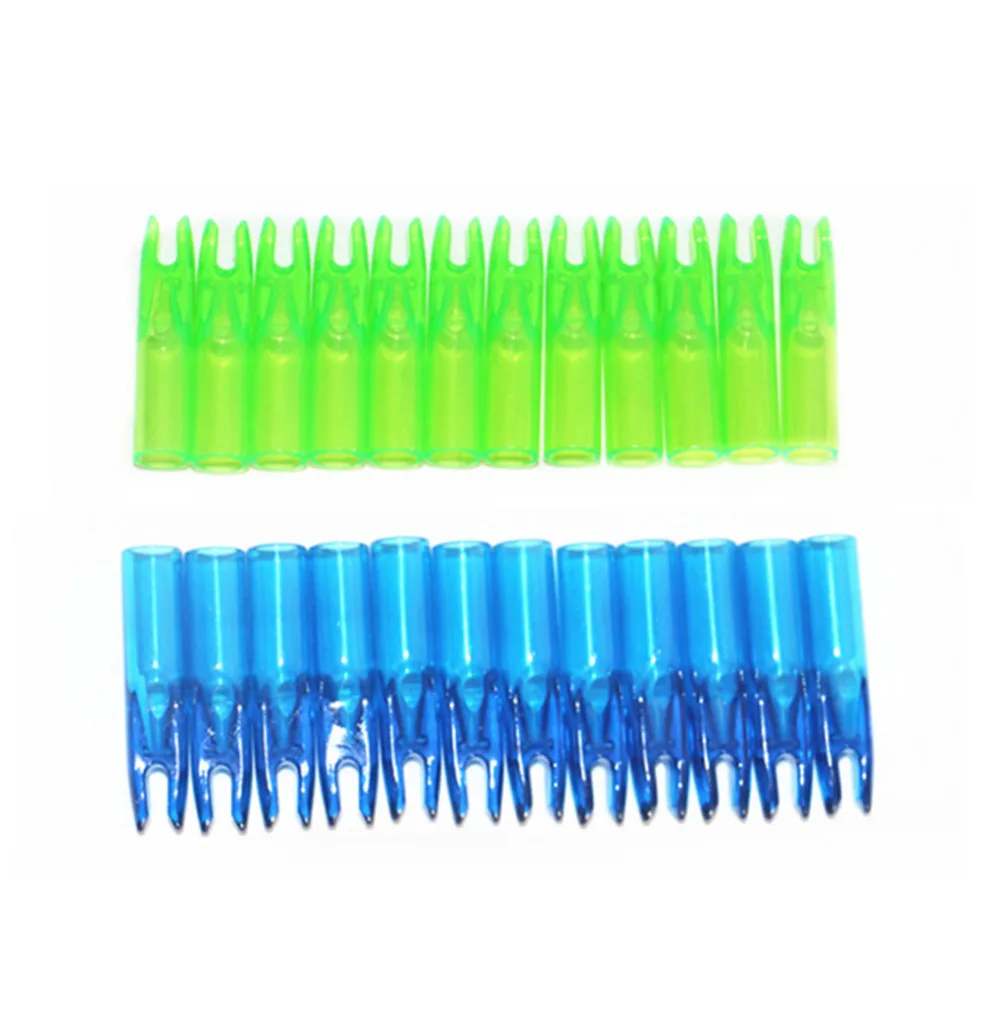 

25PCs/lot Green, Blue, Archery Arrow Pin Nocks for Shaft Diameter 6mm Arrows