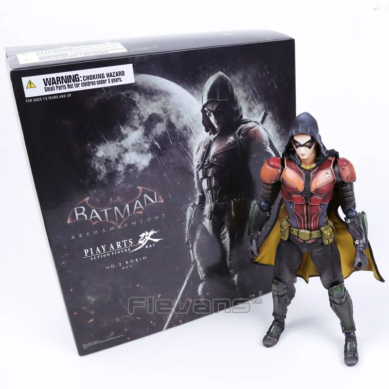 Playarts KAI Бэтмен Аркхэм рыцарь №2 Робин ПВХ фигурка Коллекционная модель игрушки 25 см - Цвет: boxed