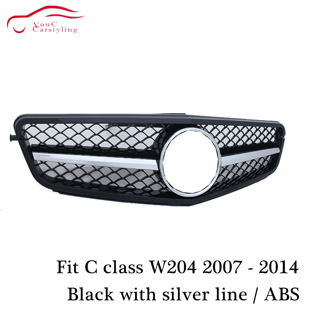 W204 AMG Внешний вид Решетка переднего бампера гриль сетка подходит для Mercedes C class 2007