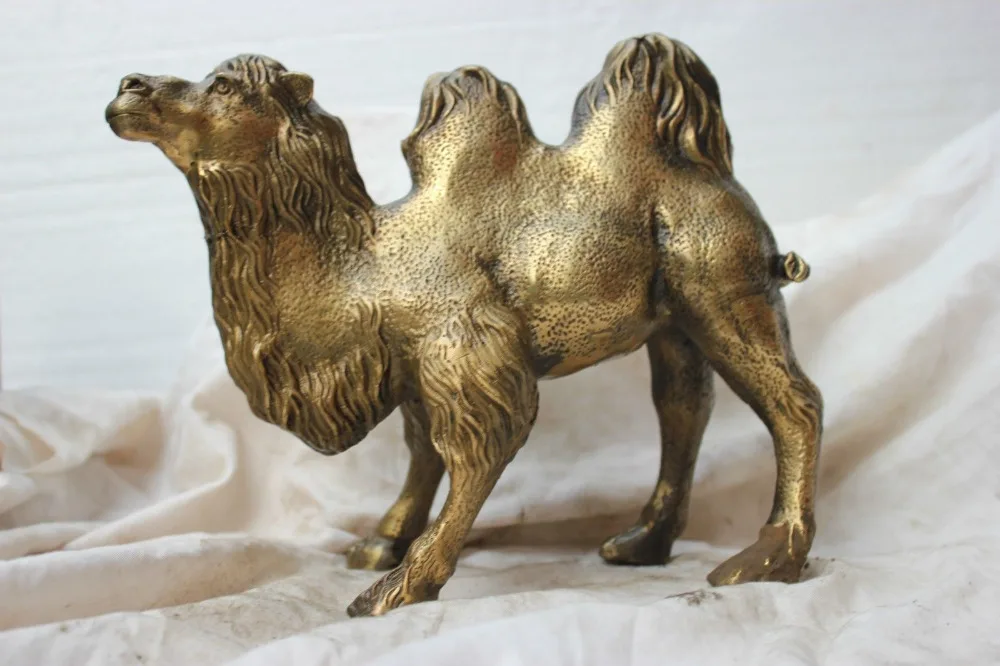 Китайская статуя народной культуры из латуни верблюда благоприятная пустыня