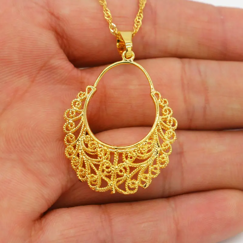 Новинка 2017 ожерелье с подвеской из эфиопского золота для женщин и мужчин