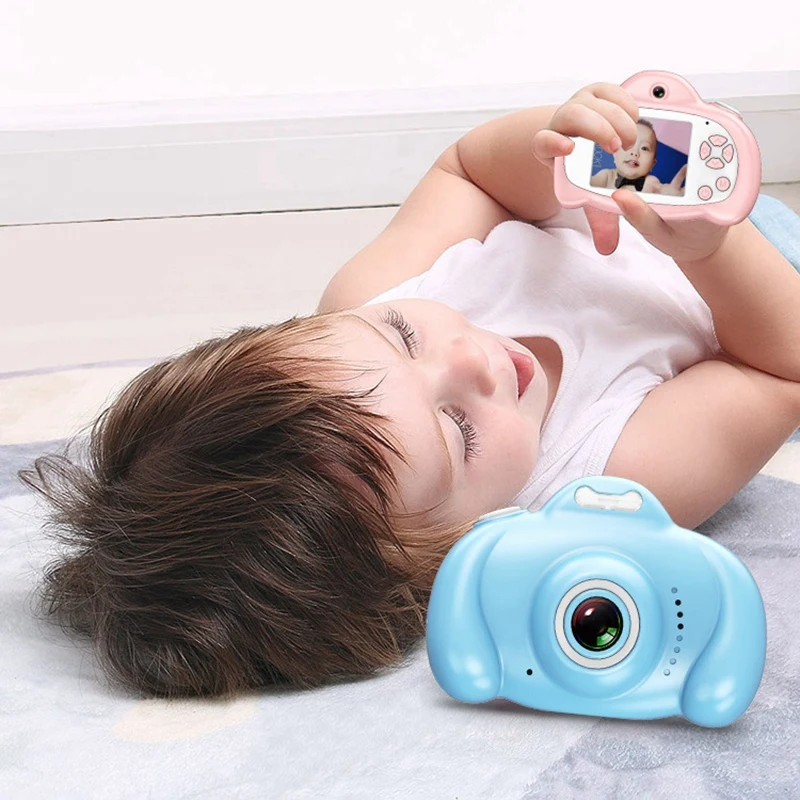 2-дюймовый Hd экран Детская цифровая камера 1080 P мини двойная линза 16 МП Slr