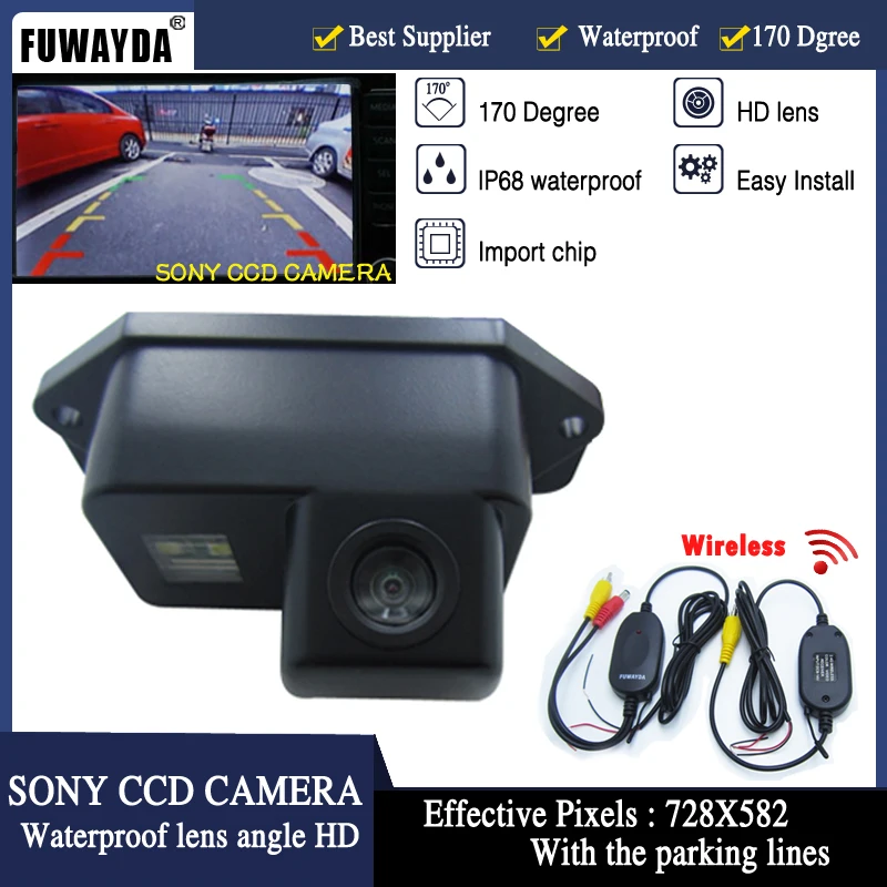 

FUWAYDA Free Shipping Wireless HD Chip CCD Special Car Rear View Reverse Backup Parking Safety CAMERA for MITSUBISHI LANCER