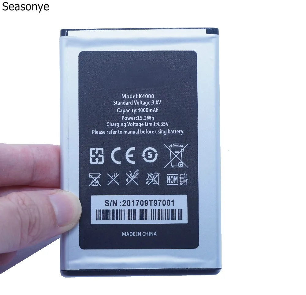 Seasonye 4000 мАч/15.2Wh запасная часть телефона Батарея для Oukitel K4000 мА/ч. Аккумулятор Bateria