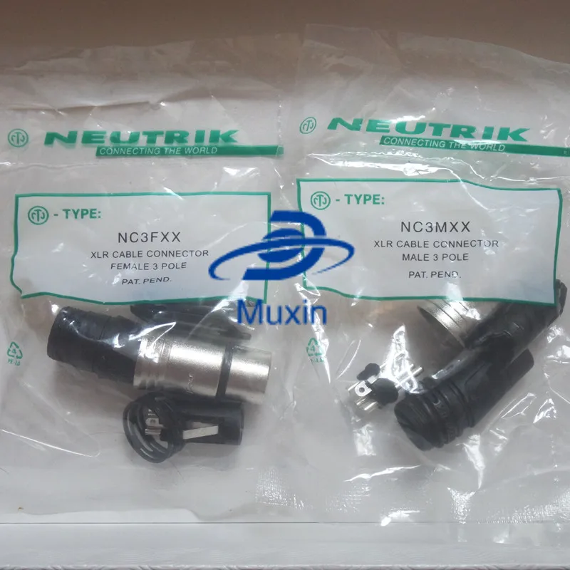 20 шт./лот оригинальный для NEUTRIK коннектора 10 шт. NC3MXX и NC3FXX Male et femelle Un ensemble 3 Broches XLR