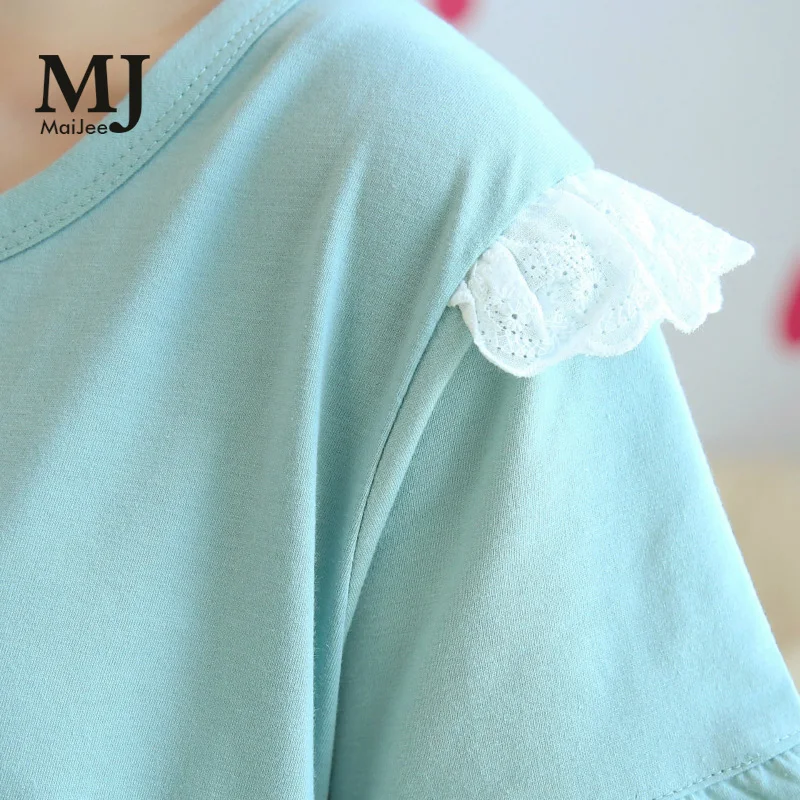 X037 MaiJee пижамы хлопка Chemise De Nuit Femme Для женщин Ночное 2019 Новый модный стиль хлопок