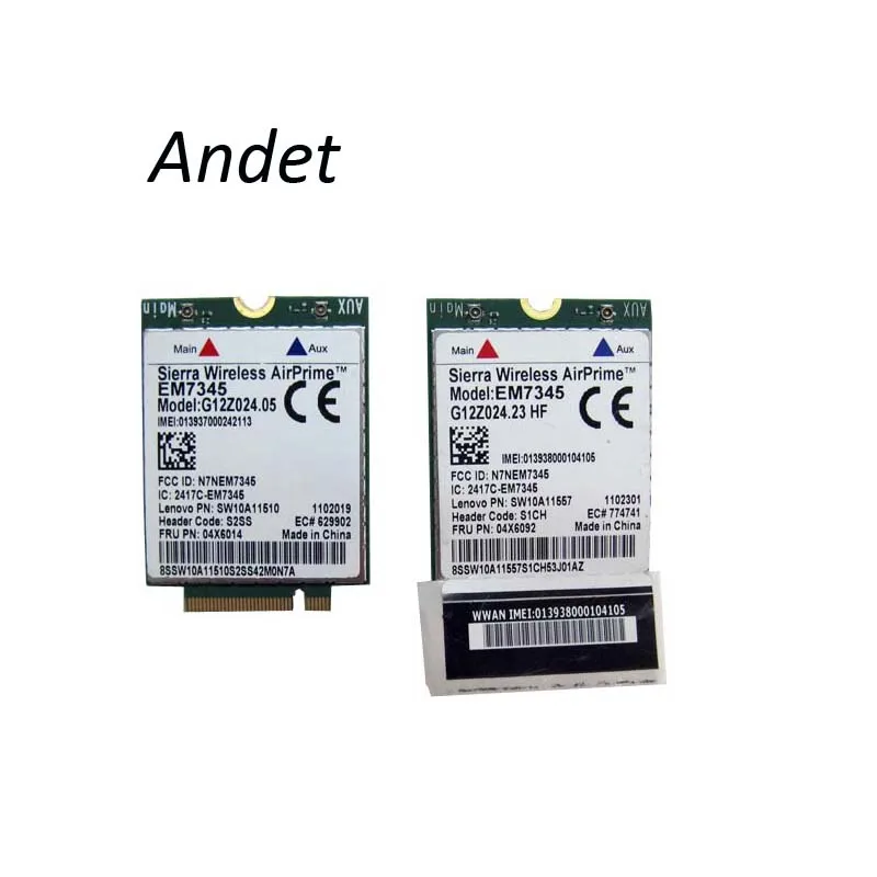 Новый/Orig em7345 для Lenovo ThinkPad T440 T540p w540 x240 x250 x1 gobi5000 4 г модуль NGFF M.2 WWAN 04X6014 LTE/HSPA + 42 Мбит/с