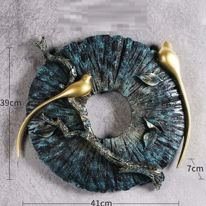 

Creative Round Shape Animal Birds Wall Decoration 3D Wall Hanging Home Decoration Living Room Background Mural Ornaments R1450