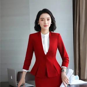 Блейзер женский с длинным рукавом, элегантная красная формальная форма, пиджак, верхняя одежда, офисный пиджак