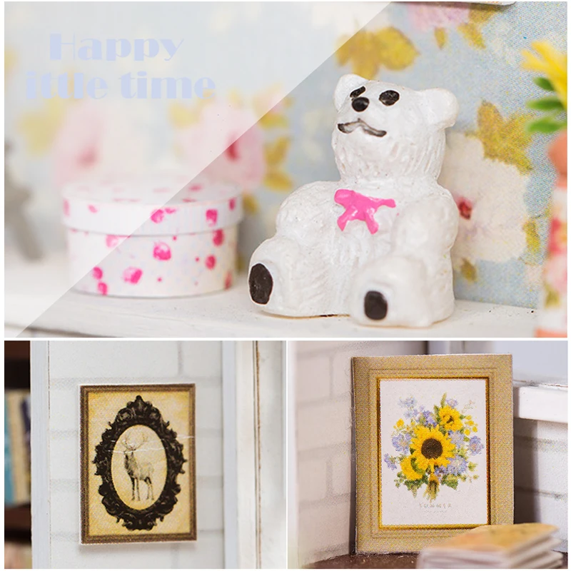 Кукольный домик Cutebee миниатюрная мебель кукольный домик DIY Миниатюрные домики комнаты Каса игрушки для детей DIY кукольный домик M09F