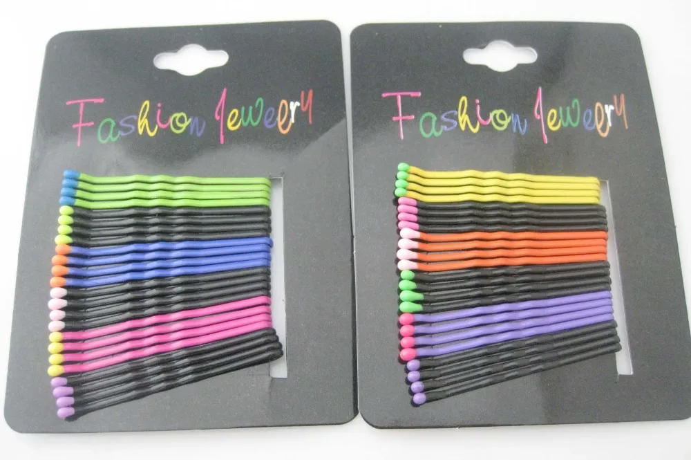 

(mix 5 cards) 120pcs multicolors metal BB hairpins Novelty color children girls hair decoration