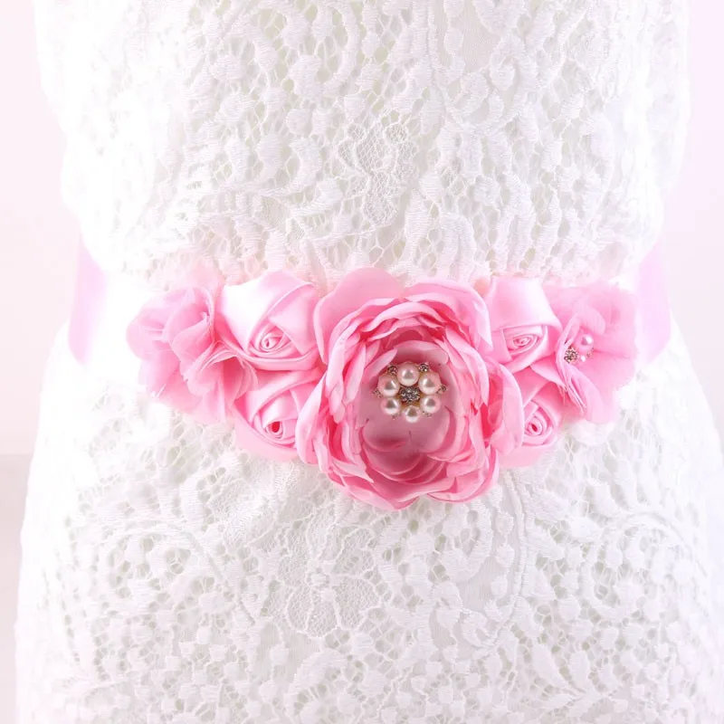 

Maternity Sash Flower Sash Belt Bridesmaid Accessory Photo Prop Baby Shower Newborn Flower Belt Bridal Wedding Accessories