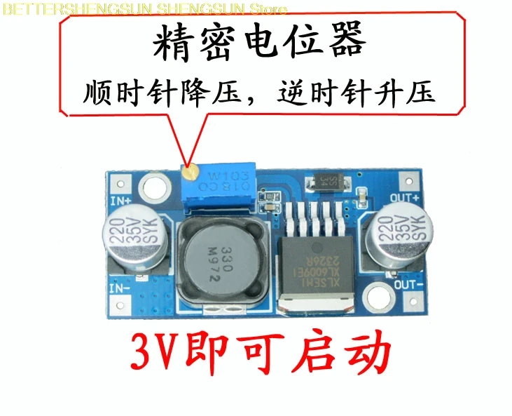 

XL6009 DC-DC boost module Adjustable output of power module Beyond LM2577 regulator module
