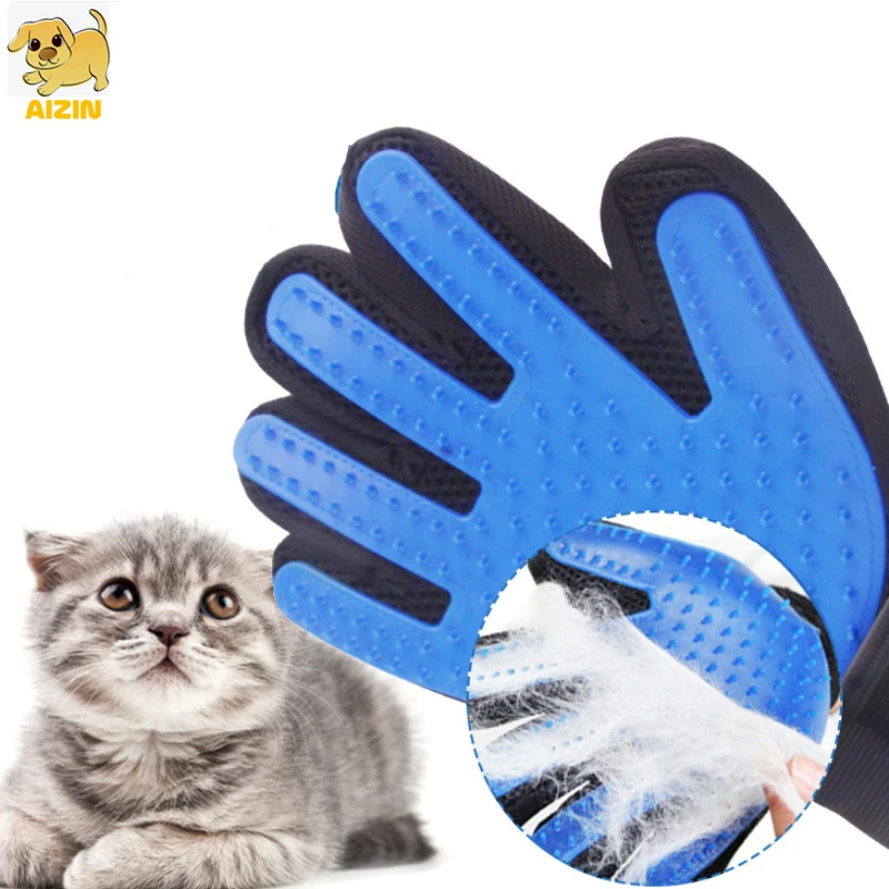 Перчатки для удаления волос для домашних собак, расческа из мягкого силикона для кошек, банная щетка для ухода и чистки, мягкий эффективный массажный продукт для домашних животных