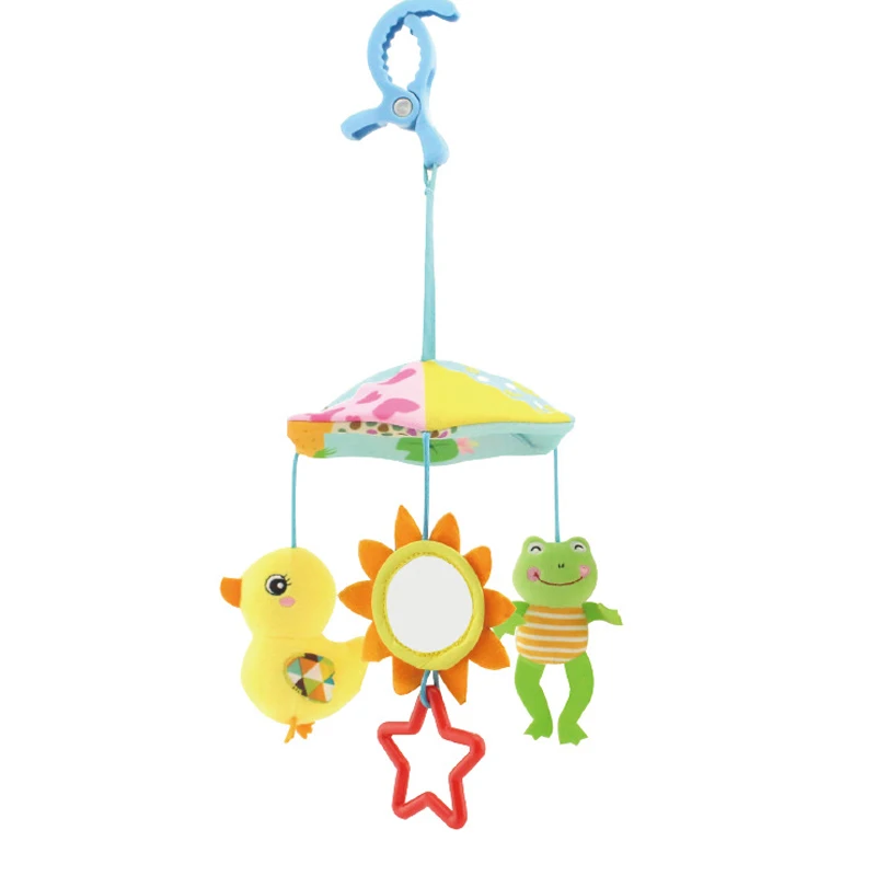 Duck frog Детская коляска, детская кроватка, кровать, подвесная игрушка, аксессуары, музыкальная вращающаяся плюшевая мультяшная милая, Успокаивающая, ручная, глазомер - Цвет: Duck frog