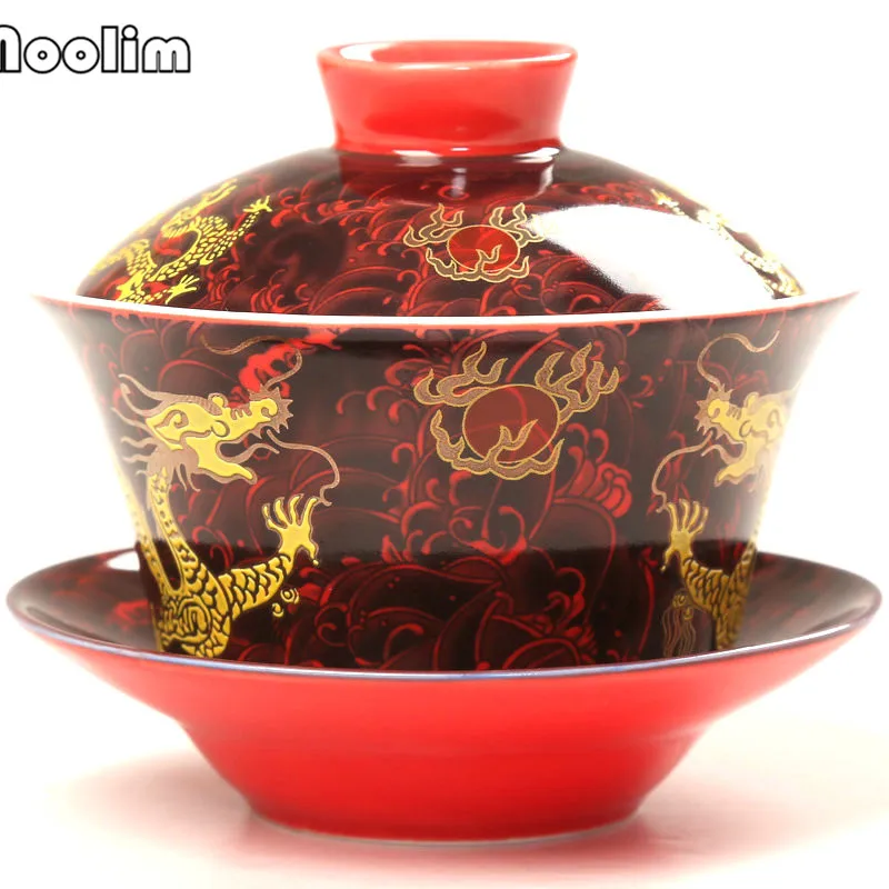 Керамическая ручная роспись Традиционный китайский Gaiwan офисный чайник