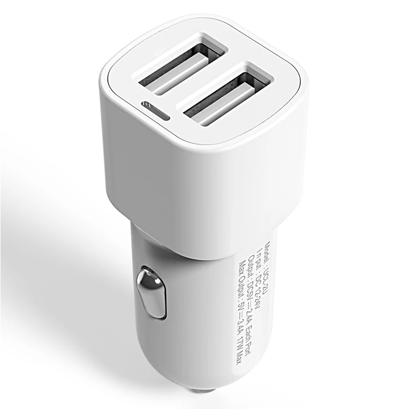 ORICO автомобильное зарядное устройство 5V2. 4 5V1A Макс 17 Вт мини зарядное устройство портативное автомобильное зарядное устройство для samsung Xiaomi huawei - Тип штекера: White Car Charger