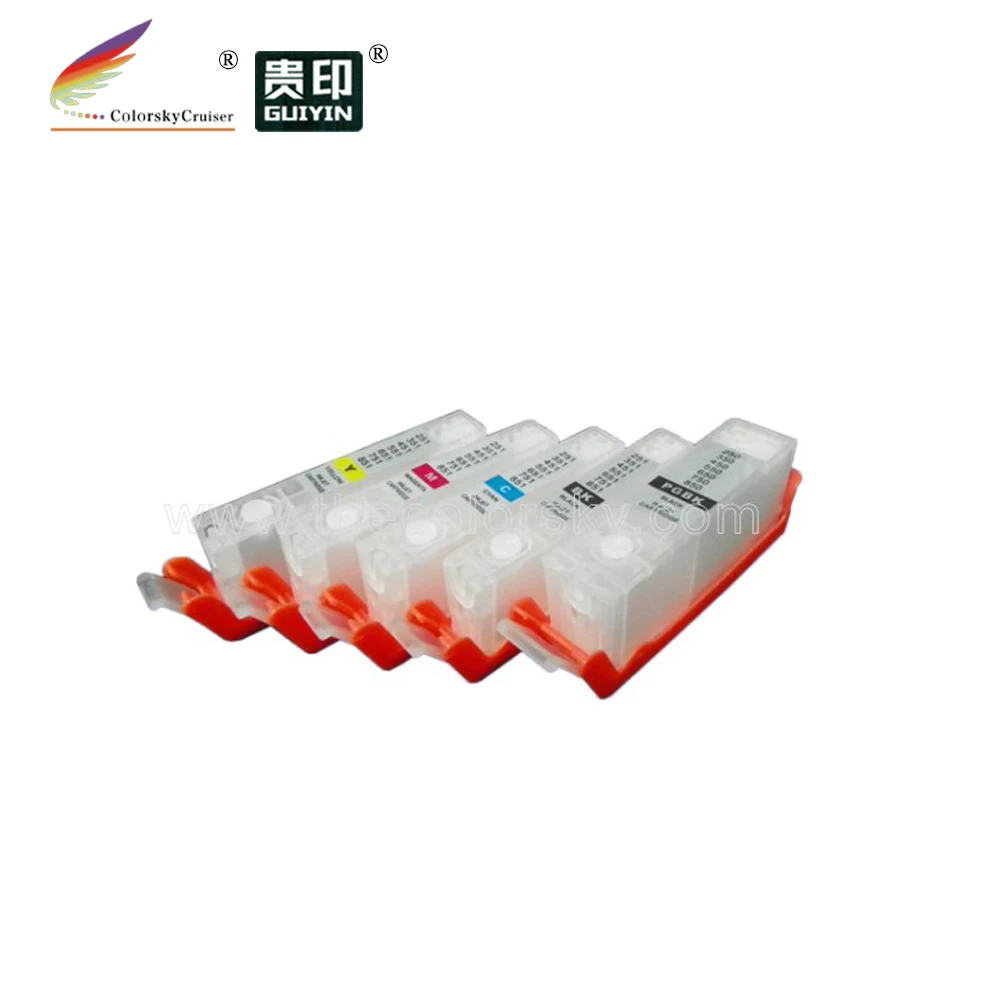 (RCC250 5) многоразовый картридж с чернилами для Canon IP 7220 MG 5520 5522 6320 7520 5420 6420 7120 5422 6620 MX