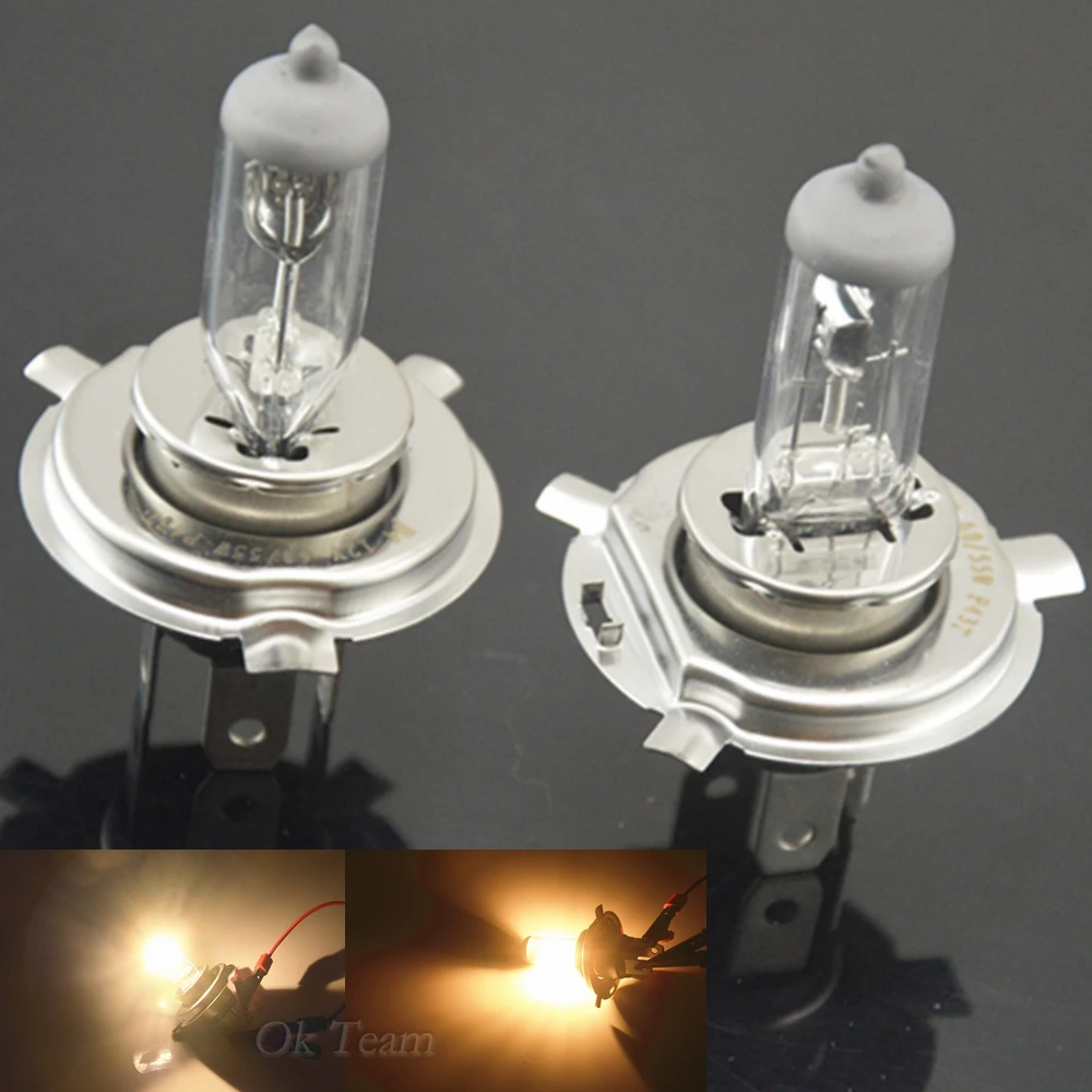 

2 шт. H4 12В 55 Вт H4, галоген, ксенон, автомобильный светильник лампы автомобилей головной светильник лампочка цены по прейскуранту завода-изготовителя стайлинга автомобилей парковки