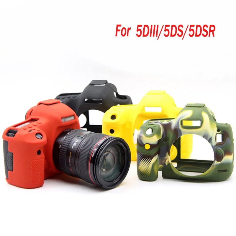 Красивый мягкий силиконовый резиновый чехол для камеры Canon EOS 5D3 5DS 5DSR 5diii DSLR сумка