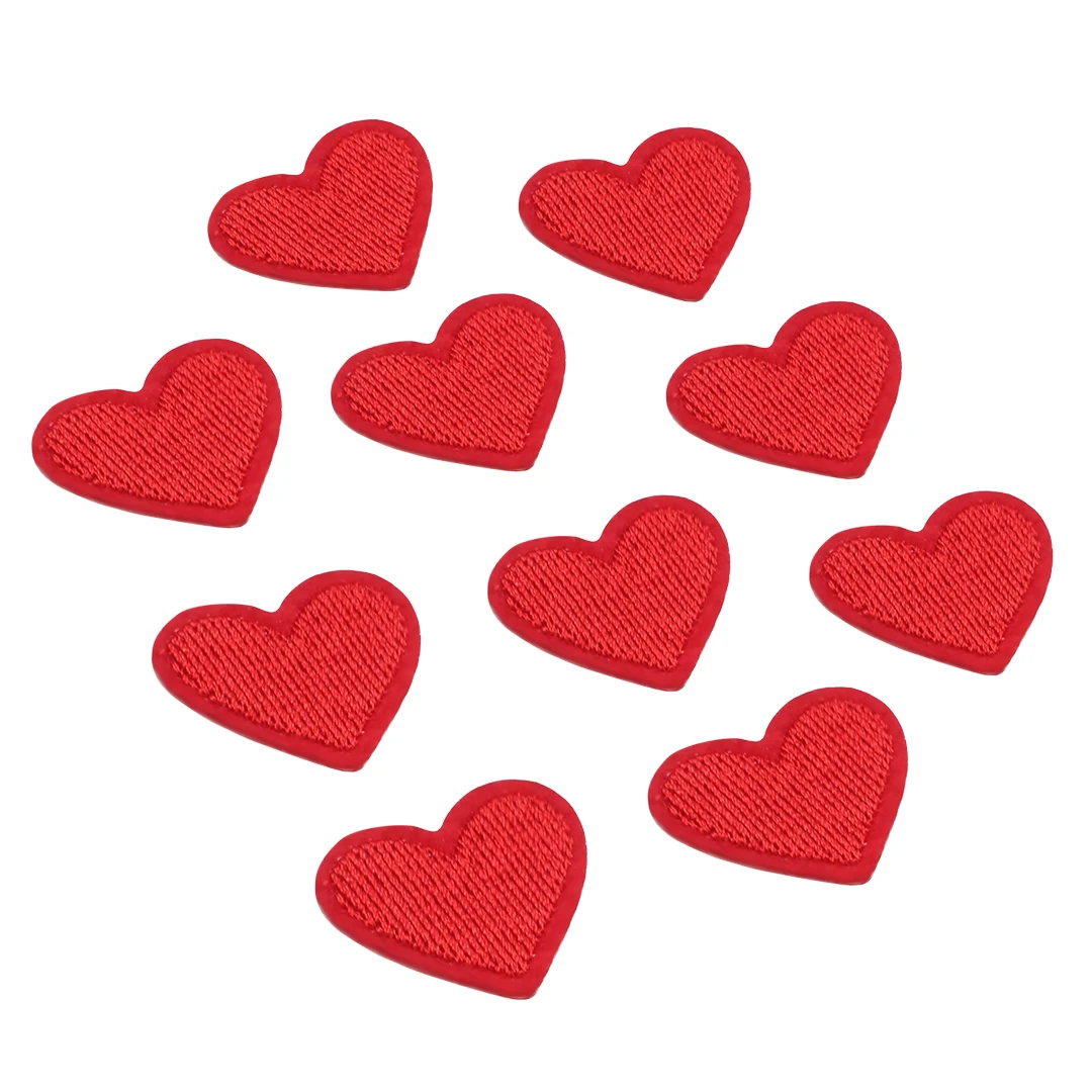 Mayitr 10 шт. Love Red Heart железная нашивка для шитья вышитая аппликация наклейки одежды