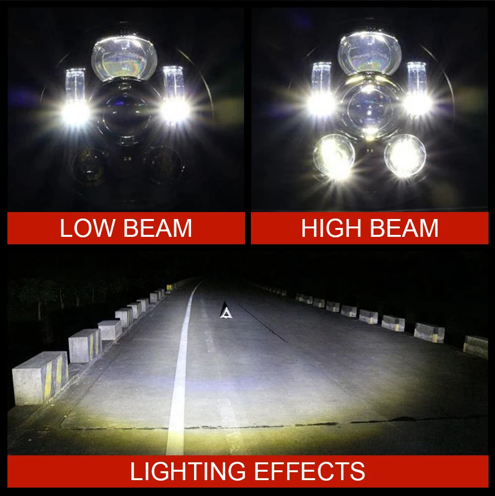 1 шт. 5,75 дюймов светодиодный противотуманный светильник 60 Вт 6 светодиодный круглый мотоциклетный светодиодный головной светильник аксессуары для вождения противотуманный точечный головной светильник Точечный светильник Универсальный
