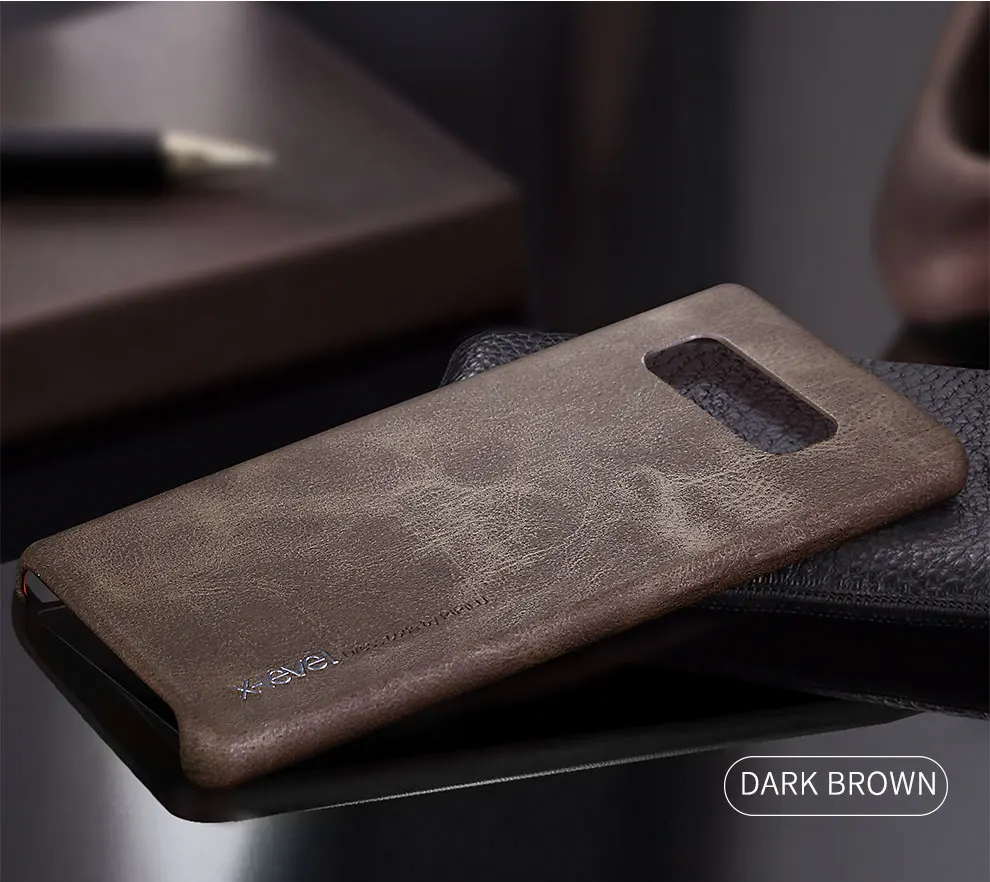 X-Level Винтажный чехол для телефона из искусственной кожи Samsung Note 9 8 Ультратонкий
