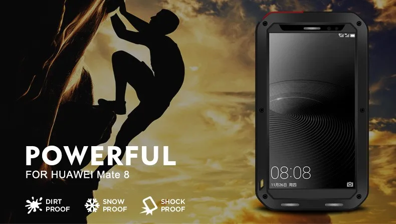 LOVE MEI для Huawei P10 Plus mate 20 Lite mate 8 P9 мощный противоударный грязестойкий водонепроницаемый металлический чехол для телефона стекло