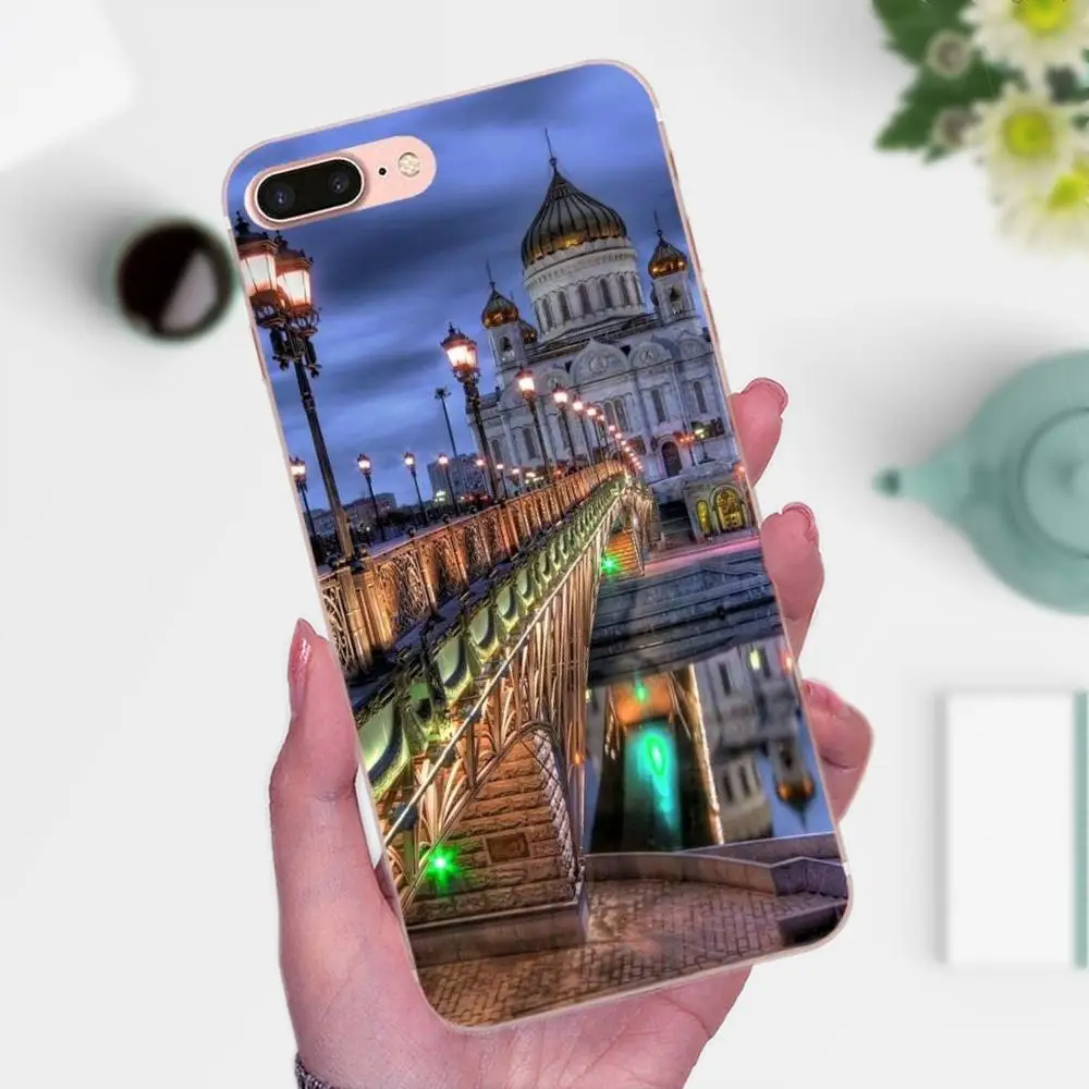 Россия Москва ночь для Galaxy A3 A5 A7 On5 On7 2015 2016 2017 Grand Alpha G850 Core2 Prime S2 I9082|Бамперы| |