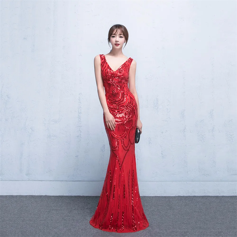 Элегантное длинное вечернее платье Robe De Soiree без рукавов для выпускного вечера 2020