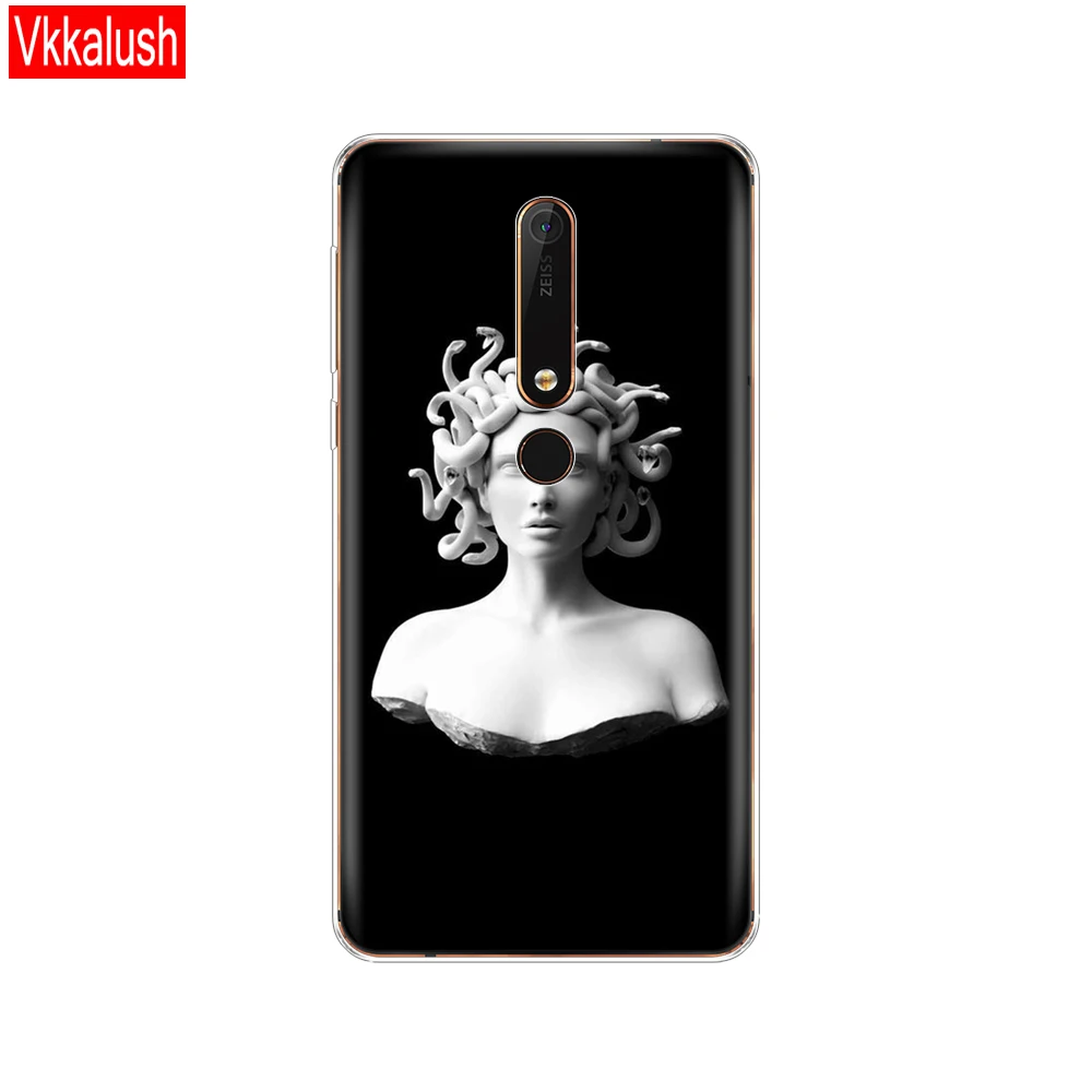 80263 Силиконовый чехол для Nokia 6, 6,1, 7 Plus, 8, 9, Nokia 6, 2018X5X6, чехол из мягкого ТПУ для задней панели телефона, чехол-бампер с рисунком - Цвет: 80263
