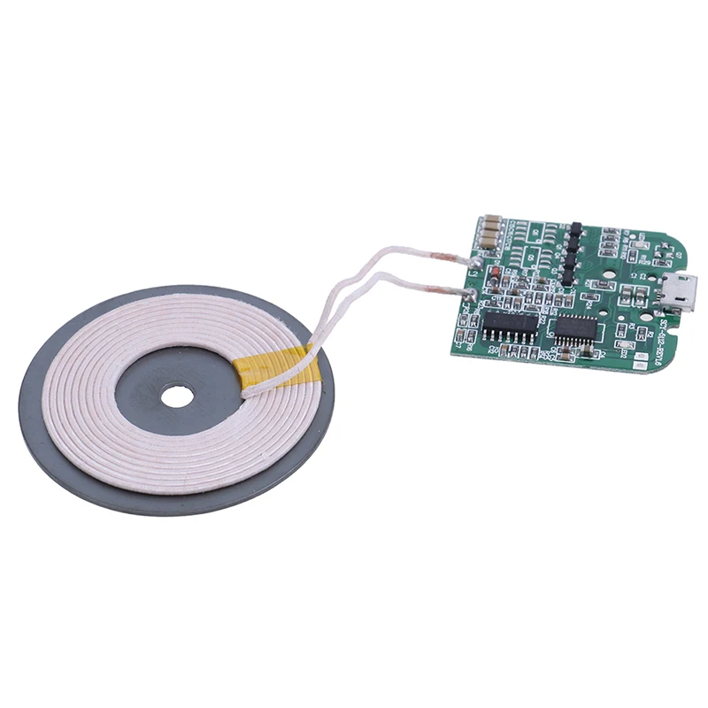 DC 5V Qi Standard Wireless Phone Charger PCBA Circuit Board With Coil Charging Micro USB DIY For Smartphones | Мобильные телефоны и