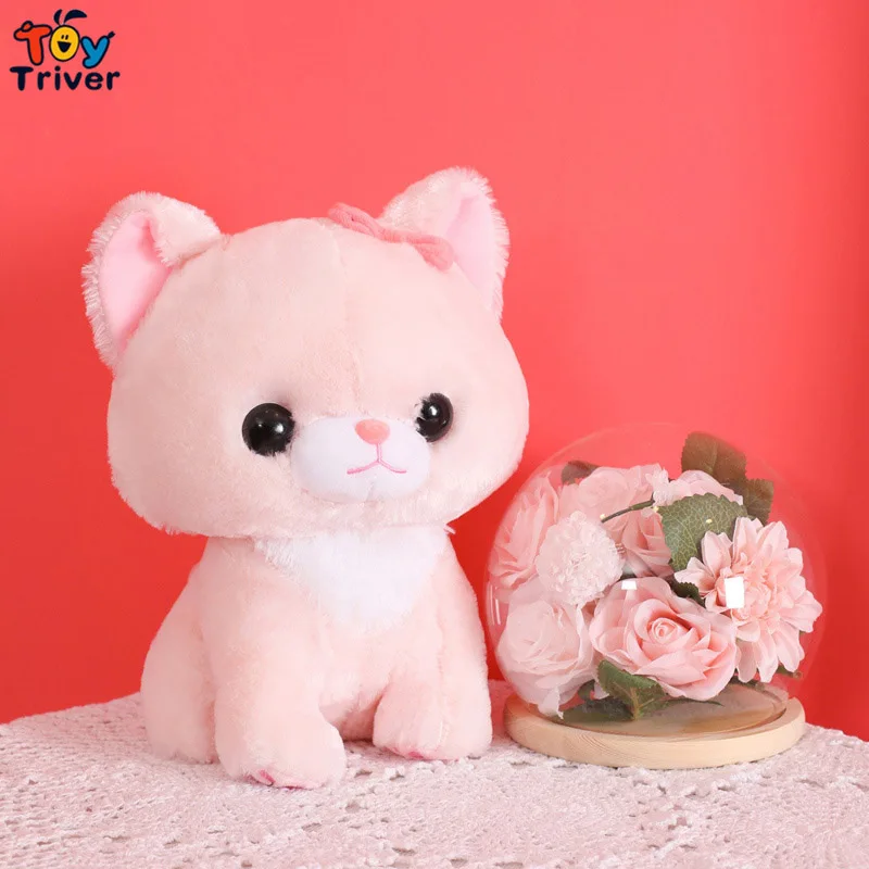 pink Kawaii, Япония, удача, кошка, счастливые кошки, котенок, плюшевая игрушка, мягкие животные, кукла для маленьких детей, девочек, детей, подарок на день рождения, домашний декор - Цвет: pink