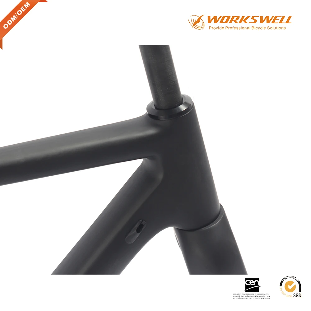 2017 WORKSWELL полностью карбоновая рама для циклокросса сквозная велосипедная Рама 700