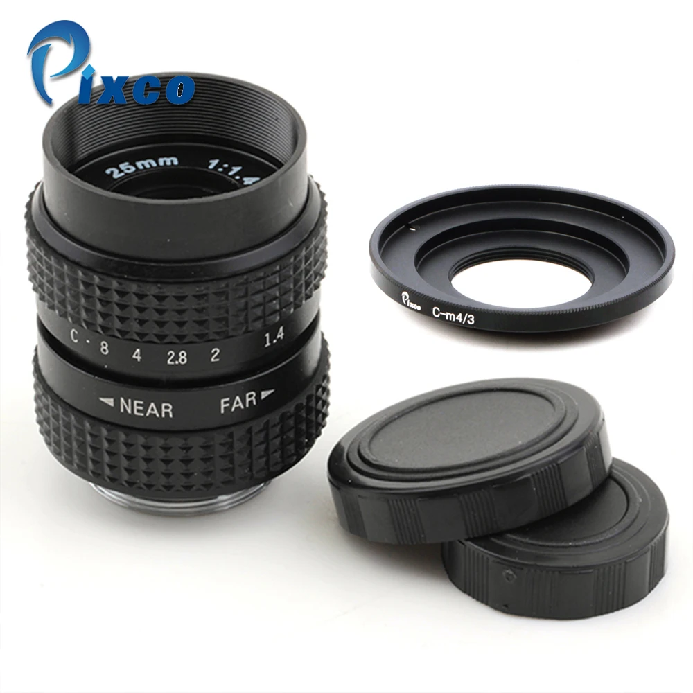 Объектив Pixco 25 мм F1.4 CC TV + Крепление C для Micro 4/3 m4/3 Olympus EPL5 EPM3 EPL7 OM D EP1 EP2 EP3 EP6 EPL6 EPL3|c