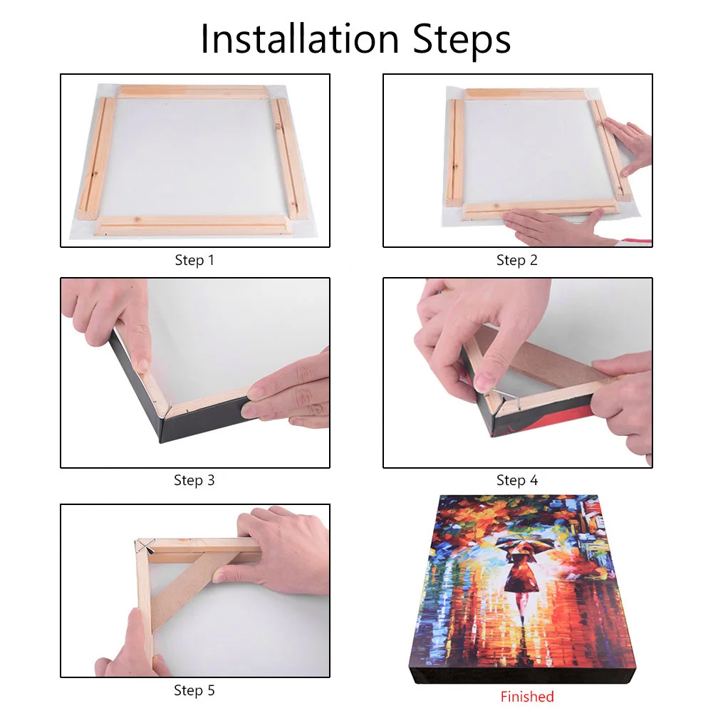 

DIY Sturdy Wood Bar Stretcher Strip Frame Kit Wooden Inner Framed for Canvas Prints Wall Picture for Home Decor Hang on The Wall